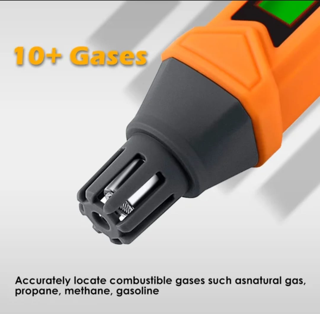 Agate natural gas detector with audible and &amp; visual alarm, portable gas sniffer to locate combustible sources like methane, propane for home ( include battery X2)- orange