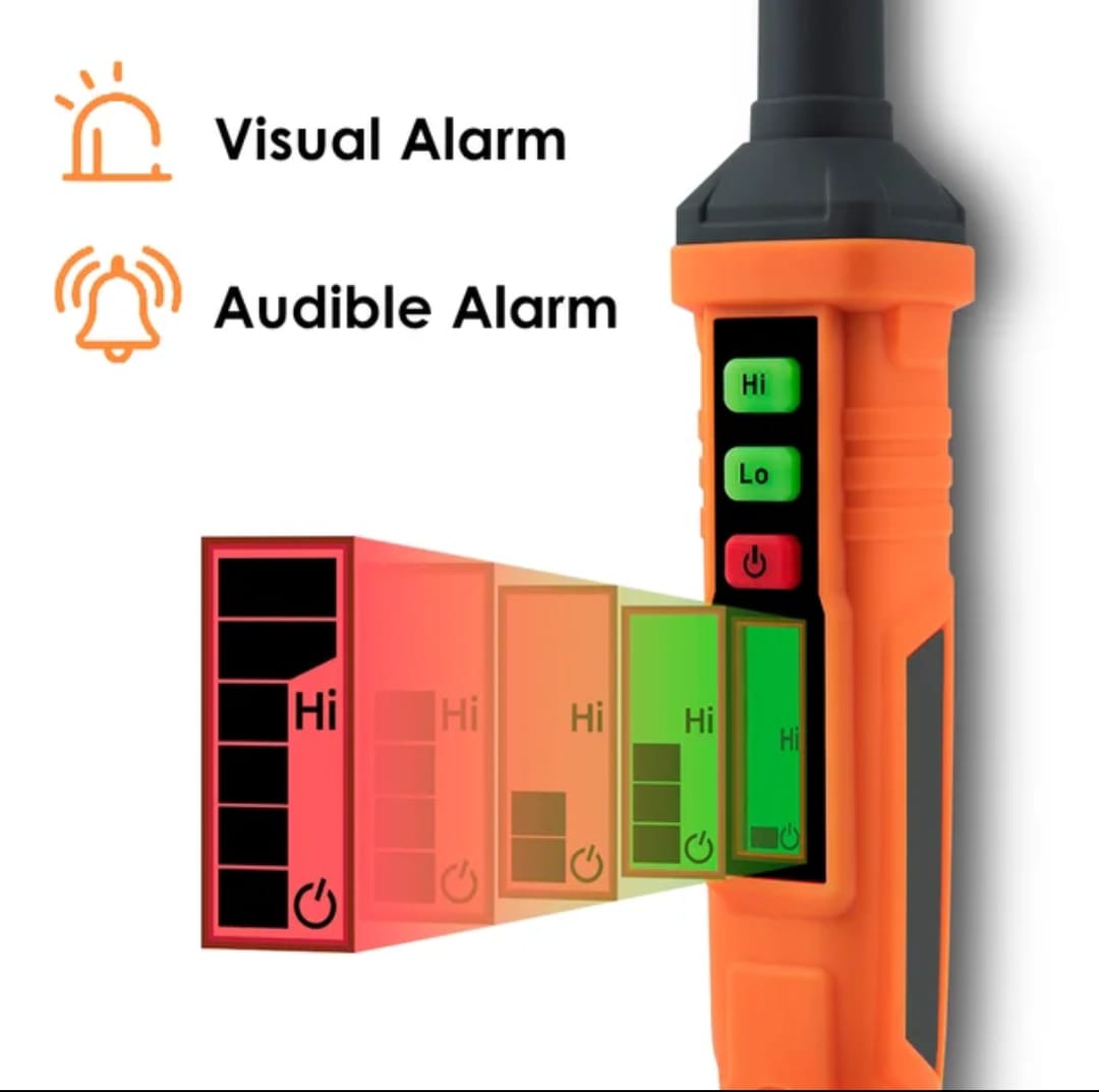 Agate natural gas detector with audible and &amp; visual alarm, portable gas sniffer to locate combustible sources like methane, propane for home ( include battery X2)- orange